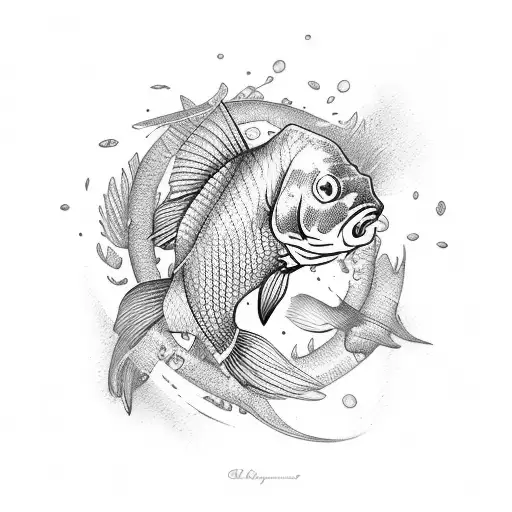 carp tattoo design idea