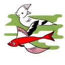2 carps tattoo design idea