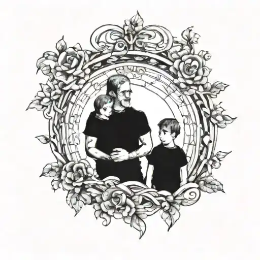 memorial father son tattoo tattoo design idea