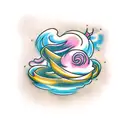 cotton candy tattoo design idea