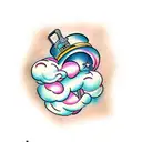 cotton candy tattoo design idea
