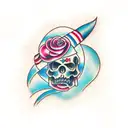 cotton candy tattoo design idea