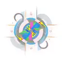 3 horizontal circles (one sun, one disc, one gear) tattoo design idea