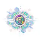 3 horizontal circles (one sun, one disc, one gear) tattoo design idea