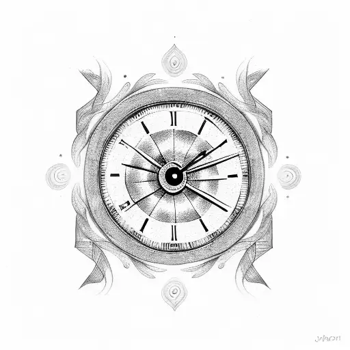 Infinity Symbol with clock tattoo design idea