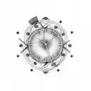 Infinity Symbol with clock tattoo design idea