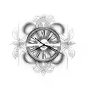 Infinity Symbol with clock tattoo design idea