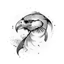 raven and snake  tattoo design idea