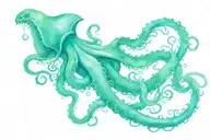 Kraken pulling a ship tattoo design idea