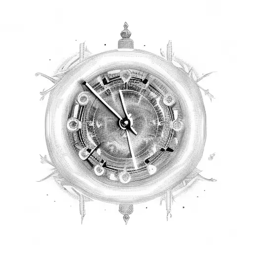 julius caesar, time, clock tattoo design idea