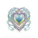 A realistic color tattoo of intertwined shibiri ropes forming a heart shape, symbolizing the client's love for polyamory tattoo design idea