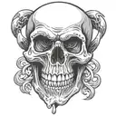 Skull with open mouth tattoo design idea