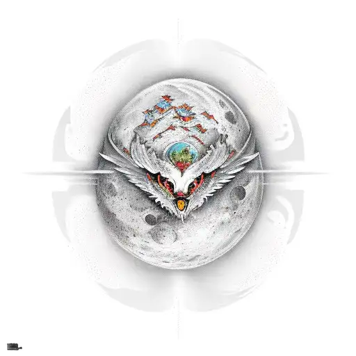 Phoenix, the phases the moon goes through, back tatoo tattoo design idea