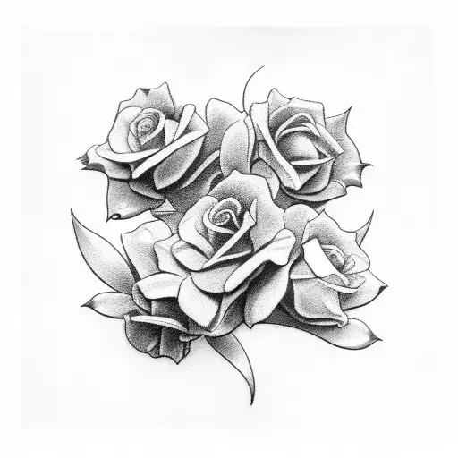 Stone roses tattoo design idea