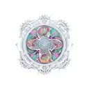 abstarct space with fractals tattoo design idea