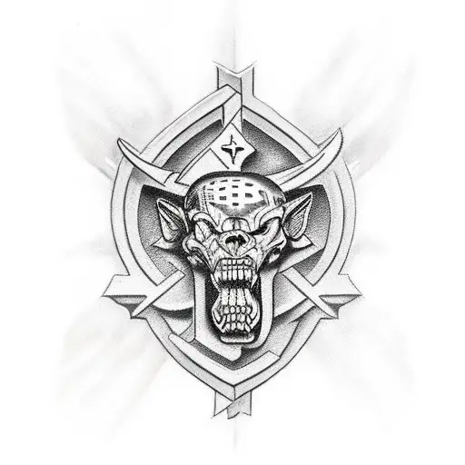 a true soldier for christ tattoo design idea