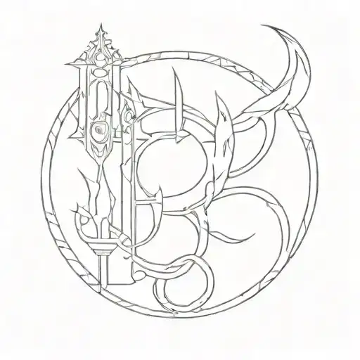 astarion baldurs gate tattoo design idea