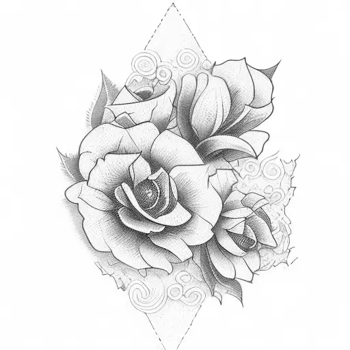 wine flowers  tattoo design idea