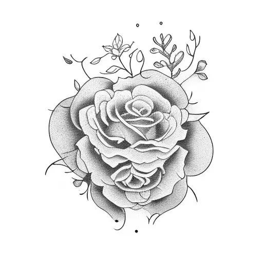 Floral cocktail glass tattoo design idea