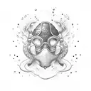 logo of diving mask tattoo design idea