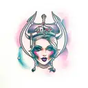 feminine , femboys , mixture of masculinity and feminine  tattoo design idea