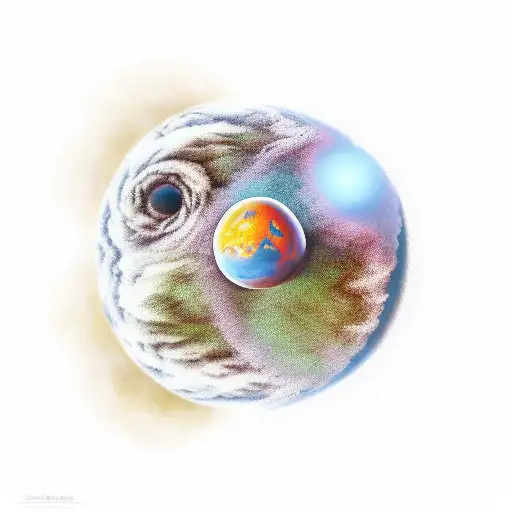 Soft edge planets tattoo design idea