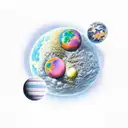 Soft edge planets tattoo design idea