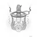 Oxygen tube noose tattoo design idea