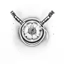 Oxygen tube noose tattoo design idea