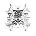 aztec tribal tattoo design idea
