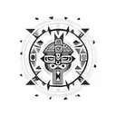 aztec tribal tattoo design idea