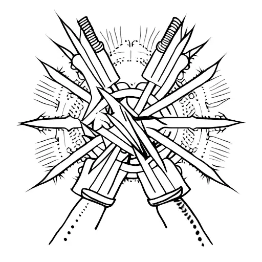 greedy hands wrapped in sharp thorns tattoo design idea