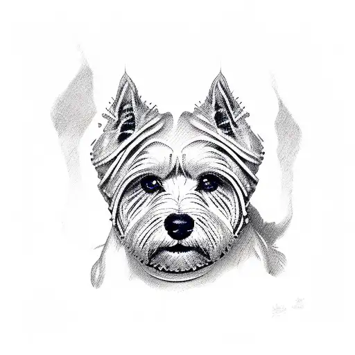 Westie tattoo design idea