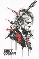 kurt cobain tattoo design idea