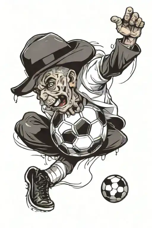 1908 and soccer ball tattoo design idea