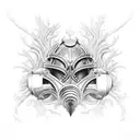 Overgrown great helm tattoo design idea