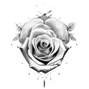 Sword with roses  tattoo design idea