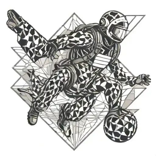 skydive tattoo design idea