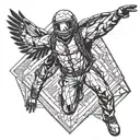 skydive tattoo design idea