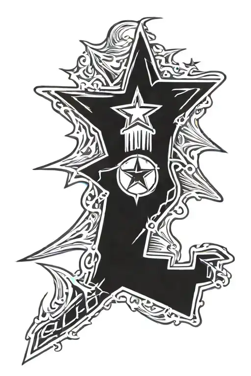 Rip dad dallas cowboy star tattoo design idea