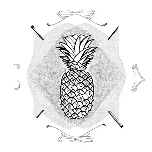 Pineapple tattoo design idea