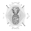 Pineapple tattoo design idea