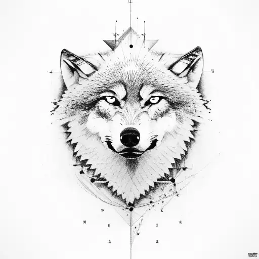 Wolf looked at trough snipers rifle croshair tattoo design idea