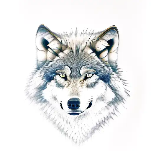 Wolf looked at trough snipers rifle croshair tattoo design idea