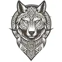 wolf warrior arrows tattoo design idea