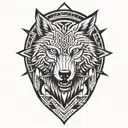 wolf warrior arrows tattoo design idea
