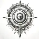 sun arrows tattoo design idea