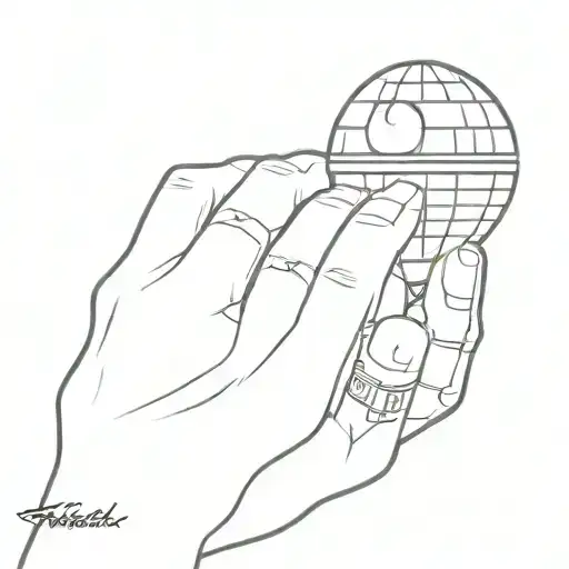 death star ring finger tattoo tattoo design idea