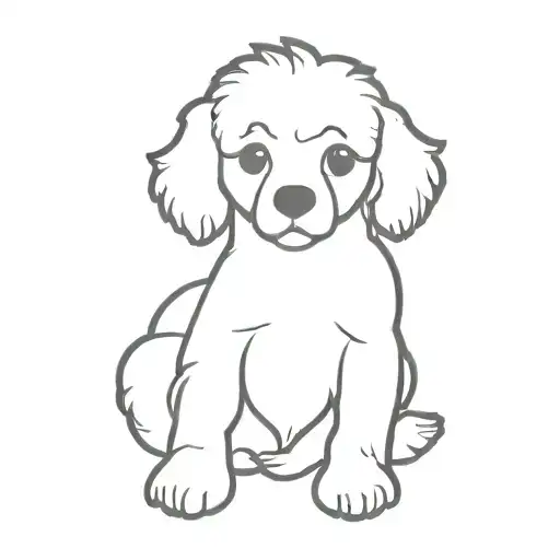 penguin toy poodle tattoo design idea