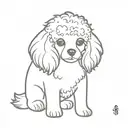 penguin toy poodle tattoo design idea